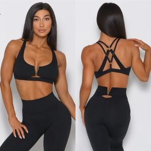 ⭐️BOMBSHELL SPORTSWEAR BLACK KNOCKOUT SPORTS BRA SZ S⭐️